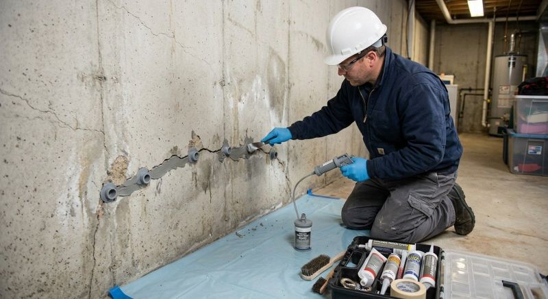 Basement Crack Repair in Greenville, SC
