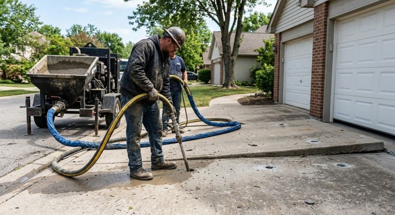 Driveway Slab Lifting in West Des Moines, IA